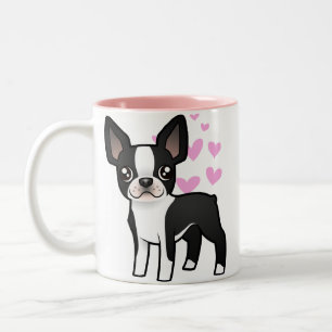 Boston Terrier Love Two-Tone Coffee Mug