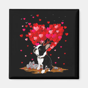 Boston Terrier Lover Heart Shape Boston Terrier Va Magnet