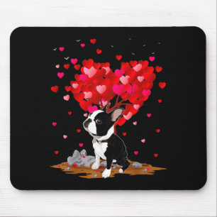 Boston Terrier Lover Heart Shape Boston Terrier Va Mouse Mat