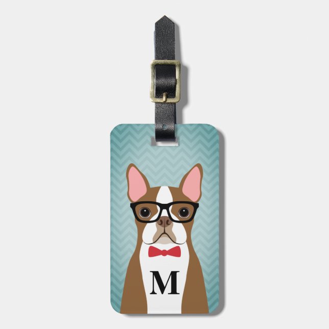 Boston Terrier Luggage Tags (Front Vertical)
