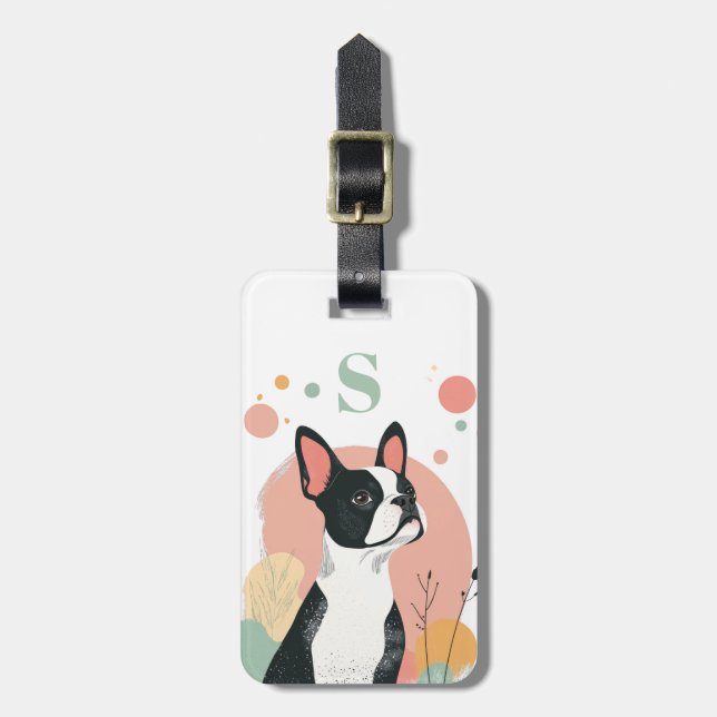 Boston Terrier Luggage Tags (Front Vertical)