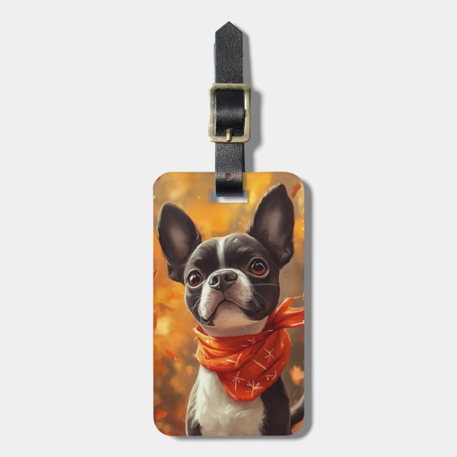 Boston Terrier Luggage Tags (Front Vertical)