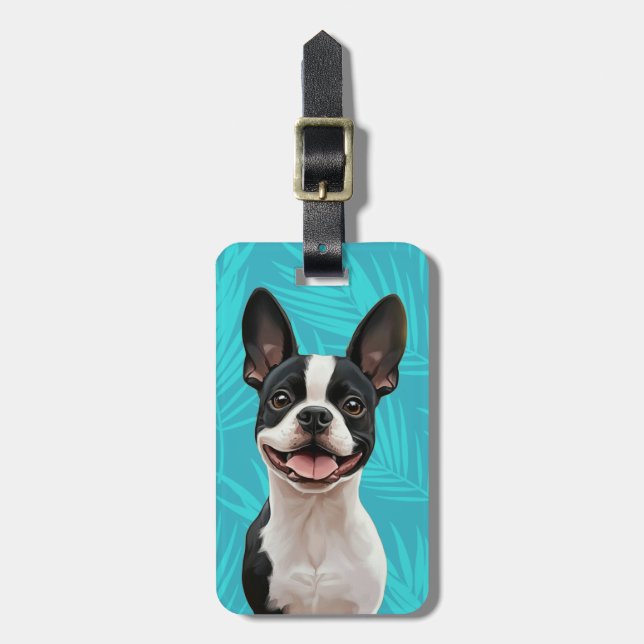 Boston Terrier Luggage Tags (Front Vertical)