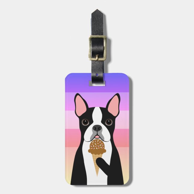 Boston Terrier Luggage Tags (Front Vertical)