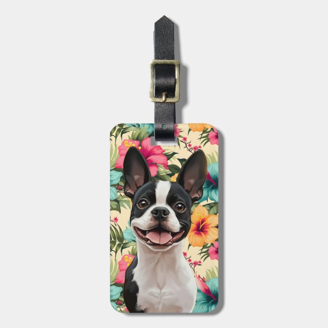 Boston Terrier Luggage Tags (Front Vertical)