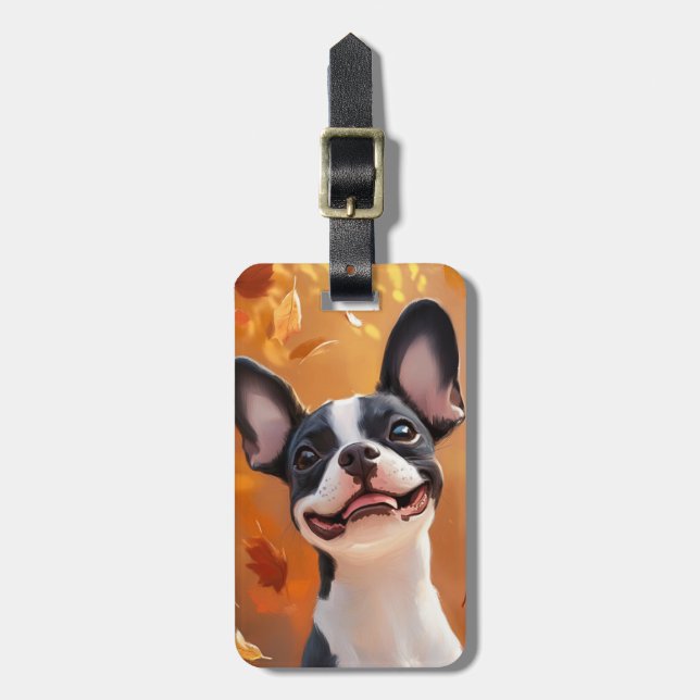 Boston Terrier Luggage Tags (Front Vertical)