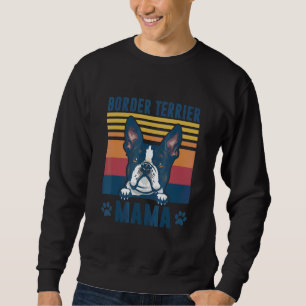 Boston Terrier Mama Mother Retro Dog Mum Sweatshirt