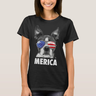 Boston Terrier Merica 4th Of July  For Men Women B T-Shirt