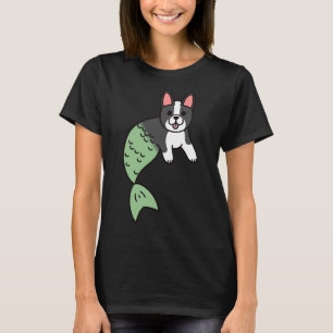 Boston Terrier Mermaid T-Shirt