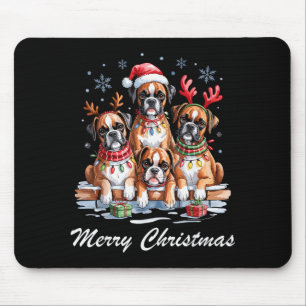 Boston Terrier Merry Christmas Funny Dog Lovers Ho Mouse Mat