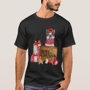 Boston Terrier Merry Christmas T-Shirt