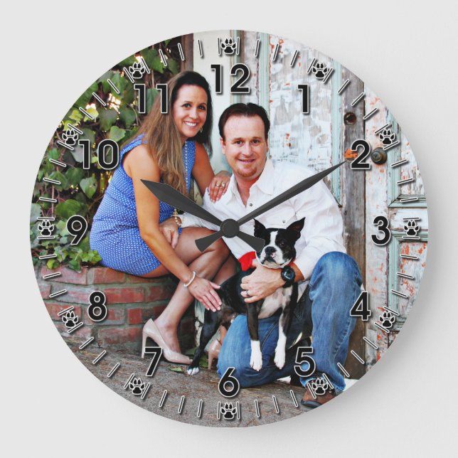 Boston Terrier - Miles Large Clock (Front)