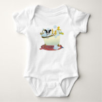 Boston Terrier Mirabelle Bathtime fun creeper