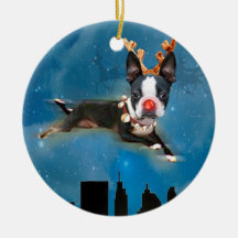 Boston Terrier Mirabelle Holiday Ornament