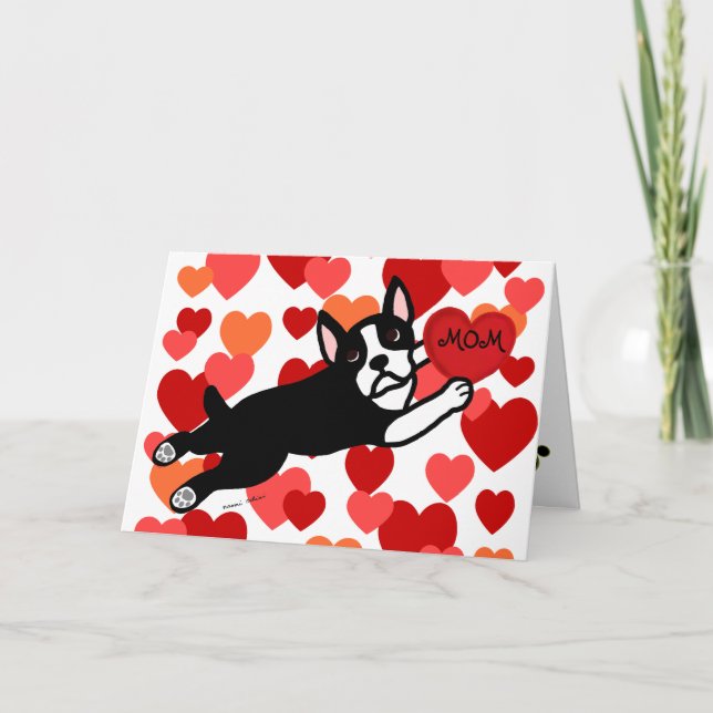 Boston Terrier Mother's Day Card (Front)