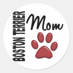 Boston Terrier Mum 2 Classic Round Sticker