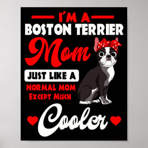 Boston terrier mum american gentleman dog mother's poster