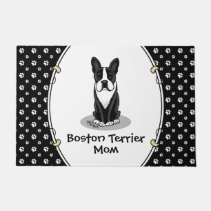 Boston Terrier Mum (black) - Cute dog Doormat