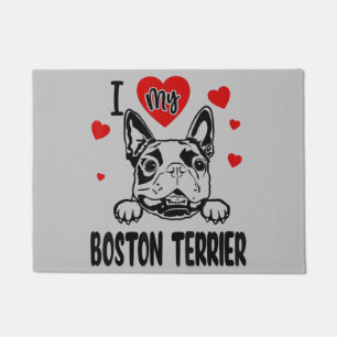 Boston Terrier mum, Boston Terrier dad, dog lover Doormat