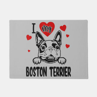 Boston Terrier mum, Boston Terrier dad, dog lover Doormat