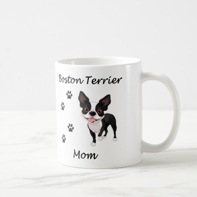 Boston Terrier Mum Coffee Mug (Right)