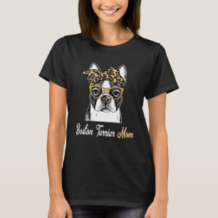 Boston Terrier Mum Cute Dog Lover Mother Day T-Shirt