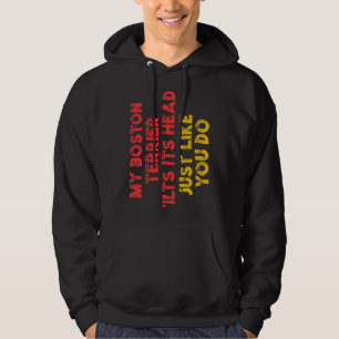 Boston Terrier Mum Dad Funny Dog Owner Hoodie