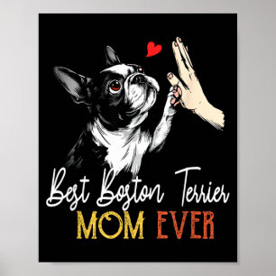 Boston terrier mum funny dog mama mother's day poster