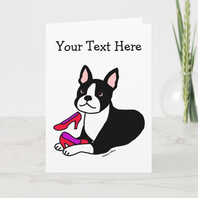 Boston Terrier Mum (Mother's Day Gifts) Card (Front)