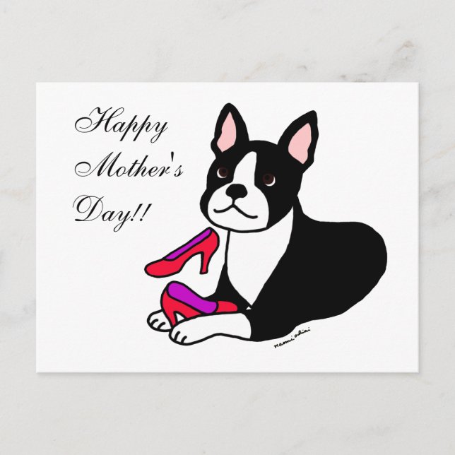 Boston Terrier Mum (Mother's Day Gifts) Postcard (Front)