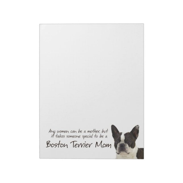 Boston Terrier Mum Notepad (Rotated)
