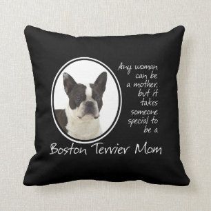 Boston Terrier Mum Pillow