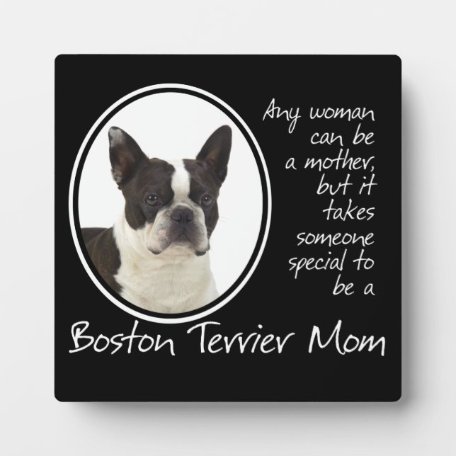 Boston Terrier Mum Plaque (Front)