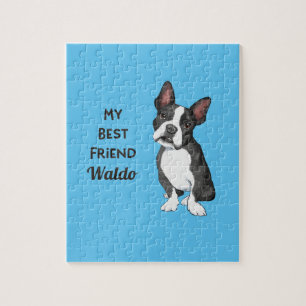 Boston Terrier My Best Friend Custom Name   Jigsaw Puzzle