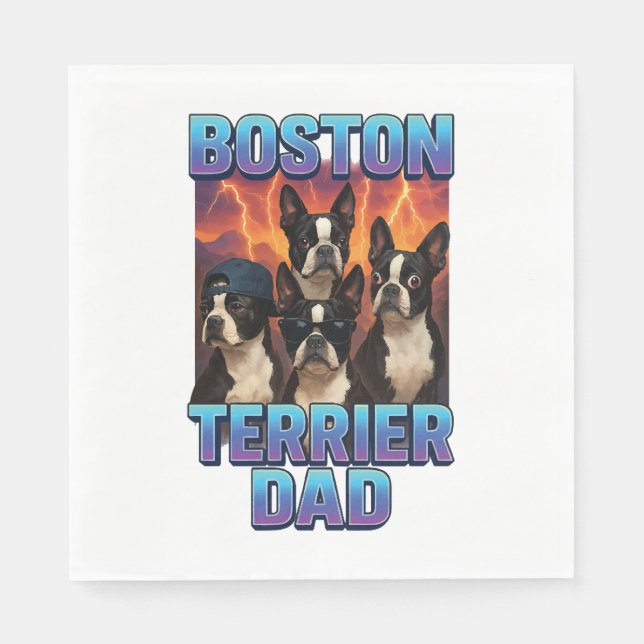 Boston Terrier Napkin (Front)