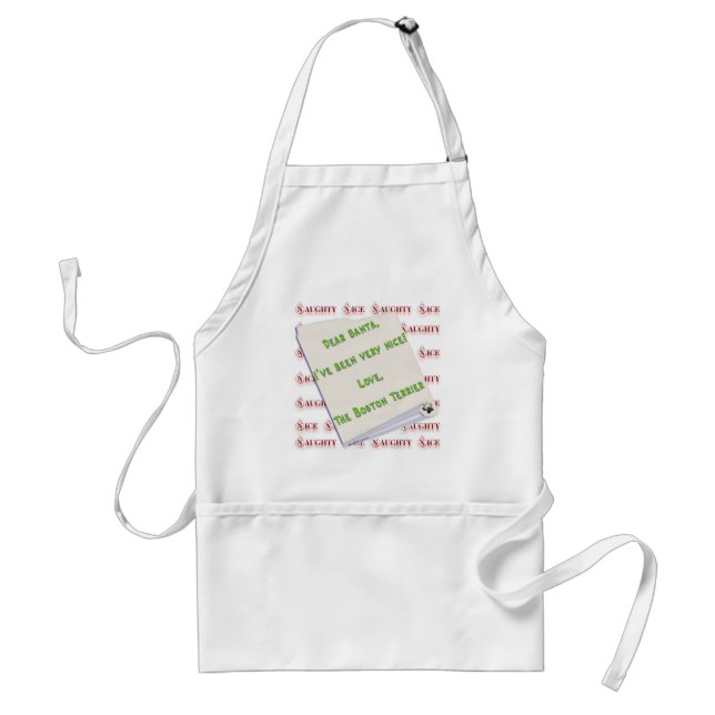 Boston Terrier Naughty Nice Standard Apron (Front)