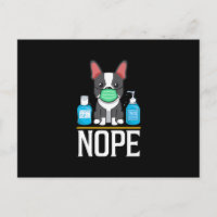Boston Terrier Not Today Face Mask Hand Sanitizer