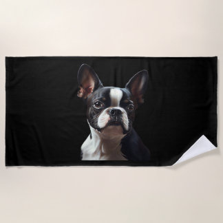 Boston Terrier - Oil Paint Classic T-Shirt Beach Towel