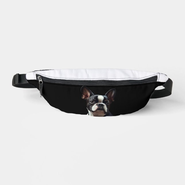 Boston Terrier - Oil Paint Classic T-Shirt Bum Bags (Front)