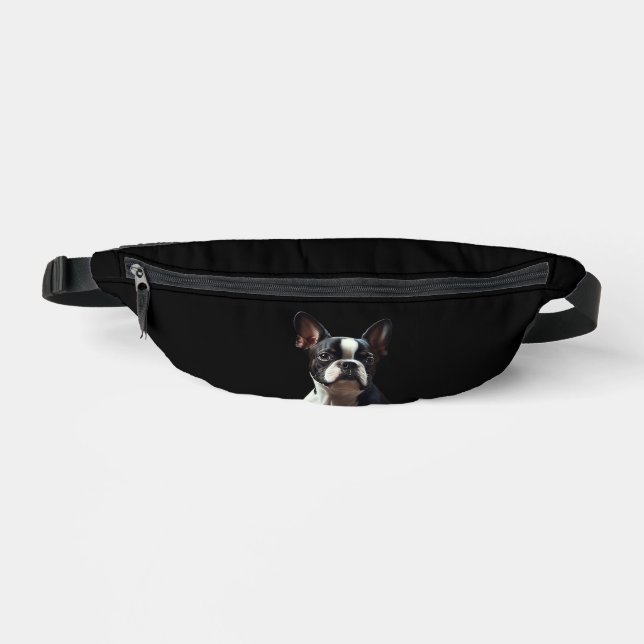 Boston Terrier - Oil Paint Classic T-Shirt Bum Bags (Front)