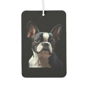 Boston Terrier - Oil Paint Classic T-Shirt Car Air Freshener