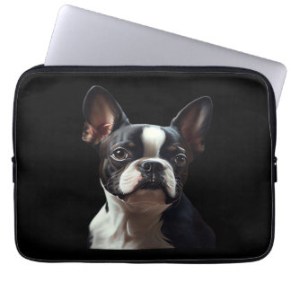 Boston Terrier - Oil Paint Classic T-Shirt Laptop Sleeve