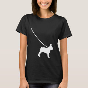 Boston Terrier on a Leash Dog Bostie Mum Dad Pet C T-Shirt