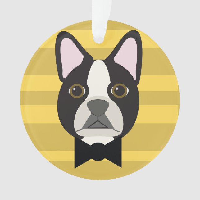 Boston Terrier Ornament (Front)