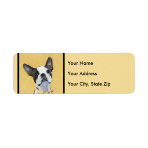 Boston Terrier Painting - Cute Original Dog Art