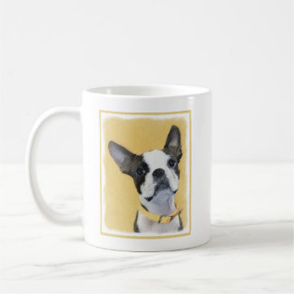Boston Terrier Painting - Cute Original Dog Art Coffee Mug