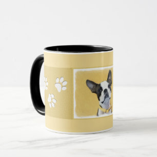 Boston Terrier Painting - Cute Original Dog Art Mug