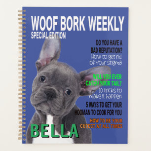 Boston Terrier Parody Magazine Cover Planner