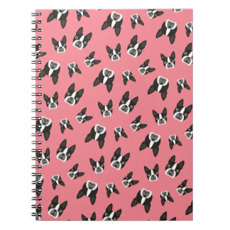 Boston Terrier Pattern Notepad - Watermelon Notebook