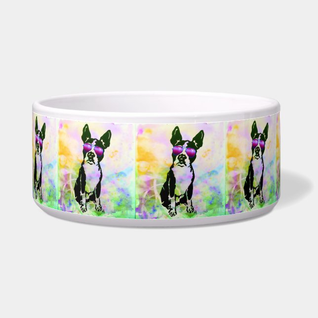 Boston Terrier pet bowl (Right)